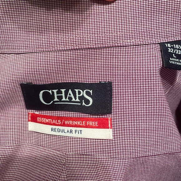 Lg Purple Wrinkle Free Shirt by Chaps - Picture 4 of 8